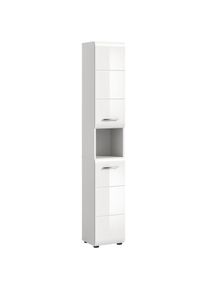 Stauraumschrank 1 Stk. tlg. Florenz, Hochschrank, Weiss Hochglanz Tiefzieh, 185 cm hoch, Bad , Inosign