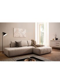 Home Affaire, Home Affaire Ecksofa &raquo;TORGE, Schlafsofa Cord, Samtvelours u. Strukur fein, Couch in L-Form&laquo; Schlaffunktion und Bettkasten, Liegefl&auml;che: 