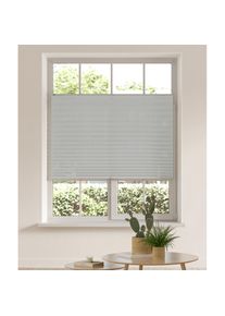 Plissee »DAHRA - in Crush-Optik« Lichtschutz ohne Bohren verspannt Fixmass, Bestseller mit über 5500 4,5-Sterne-Bewertungen, Klemmträger , grau ,...