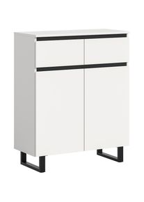 Kommode »TOMA, Höhe: 99cm, mit Metall-Kufen-Fuss, 2 Türen, 2 Schubkästen« Anrichte, Sideboard, Schrank, Board, Highboard , Inosign