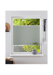 Plissee »DAHRA - in Crush-Optik« Lichtschutz ohne Bohren verspannt Fixmass, Bestseller mit über 5500 4,5-Sterne-Bewertungen, Klemmträger , grau ,...