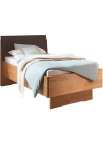 Wiemann, Wiemann Holzbett &raquo;Cardiff, Bettgestell, Bettrahmen, teilmassiv, mit Polsterkopfteil&laquo; Belastbarkeit 110/220 Kg, 4-fache h&ouml;henverstellbar, MADE