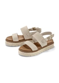 Tchibo - Plateau-Sandale aus Leder - Damen - Gr. 38 - beige