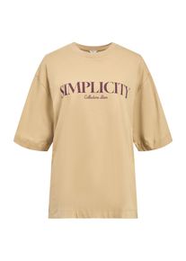 Object T-Shirt 'OBJELISE' Damen Gr&ouml;&szlig;e XS dunkelbeige / beere