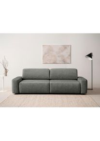 Home Affaire 3-Sitzer »TORGE (257cm), Sofa,Schlafsofa in Cord, Samtvelours, Struktur fein« rundes Design, Schlaffunktion u. Bettkasten, Liegefläche: 135/200 cm...