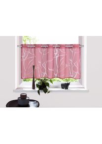 Scheibengardine »Anna« Ösen 1 Stk. tlg. Viskose & Polyester, Äste-Motiv , rot , my home , Obermaterial: 70% Viskose, 30% Polyester