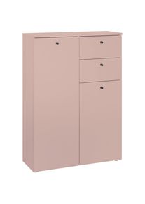 Mid.you Midischrank , Rosa , Kunststoff , 3 F&auml;cher , 2 Schublade(n) Schubladen , 80x110x30 cm , Made in EU , stehend , Badezimmer, Badm&ouml;belsets & -serien, Badm&ouml;belserien