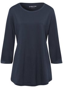 Green Cotton - Rundhals-Shirt Ditte, blau, Gr. 42, Baumwolle