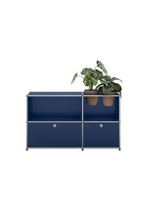 USM Haller Sideboard mit Klappt&uuml;ren und Pflanzeneinsatz Stahlblau - QUICK SHIP