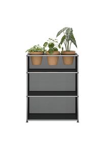 USM Haller Sideboard mit Pflanzeneinsatz Graphitschwarz - QUICK SHIP