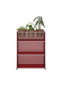 USM Haller Sideboard mit Pflanzeneinsatz Rubinrot - QUICK SHIP