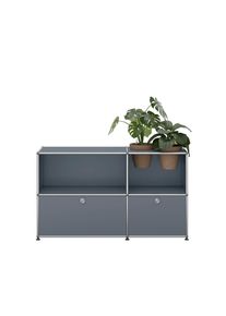 USM Haller Sideboard mit Klappt&uuml;ren und Pflanzeneinsatz Mittelgrau - QUICK SHIP