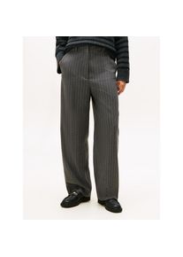 Tommy Hilfiger, Unisex, Anzughose &raquo;PINSTRIPE LOOSE STRAIGHT PANT&laquo; mit Nadelstreifen, mid grau heather pinstripe, 38, N-Gr, Webhose von Tommy Hilfiger 