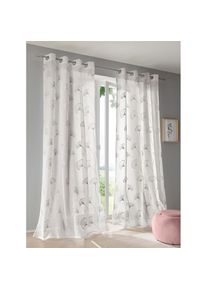 Gardine &Ouml;sen 1 Stk. tlg. , grau , HEINE HOME , 100% Polyester