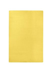 Hanse Home, Hanse Home Teppich &raquo;Fancy&laquo; rechteckig 7 mm H&ouml;he Kurzflor, L&auml;ufer, uni, gekettelt, Wohnzimmer, Schlafzimmer, Esszimmer, gelb, Kunstfaser, 7