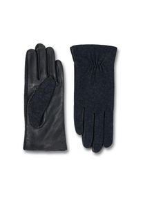 Tchibo - Lederhandschuhe im Materialmix - Damen - Gr. 7,5 - dunkelgrau