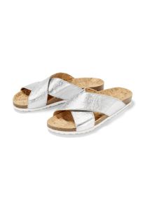 Tchibo - Komfortsandale - Damen - Gr. 37 - silber
