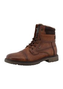 Tom Tailor, Hommes Bottines &agrave; lacets, marron / brun fonc&eacute; / blanc cass&eacute;