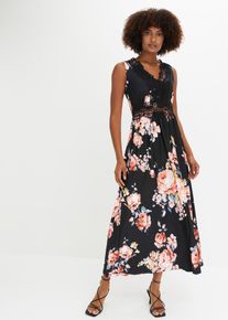 Jerseykleid mit Spitze in schwarz, Gr&ouml;sse 32/34 (XS), bonprix