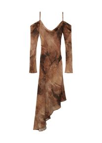 Mango, Femmes Robe, marron / brun fonc&eacute; / orange