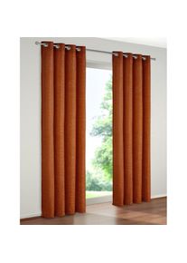 WIRTH, Vorhang &raquo;Holmsund 288g/qm&laquo; &Ouml;sen 1 Stk. tlg., rotbraun, Chenille, Polyacryl