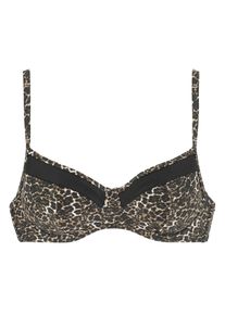 Lascana Bikini-Top Damen Gr&ouml;&szlig;e 75 braun / schwarz