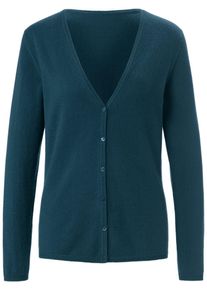 Peter Hahn - Strickjacke aus 100% Premium-Kaschmir Modell Cora, türkis, Gr. 48, Kaschmir