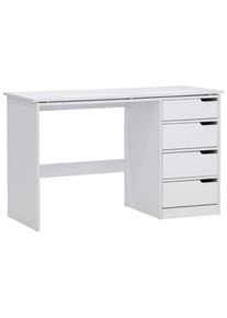 Mid.you Schreibtisch , Weiss , Holzwerkstoff , 4 Schubladen , rechteckig , eckig , 120x74x48 cm , Stauraum , Büromöbel, Schreibtische, Bürotische