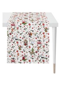 Tischläufer »4688 WINTERWELT, Weihnachtsdeko, Weihnachten« Digitaldruck , bunt , Apelt , Obermaterial: 70% Polyester, 30% Baumwolle