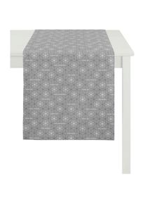 Apelt, Apelt Tischl&auml;ufer &raquo;3008 Christmas Elegance, Weihnachtsdeko, Weihnachten&laquo;, grau, silberfarben, Polyester, 1 Stk.