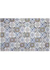 Friedola Living Küchenläufer »VINTAGE, Made in Germany« rechteckig 3 mm Höhe Läufermatte aus Vinyl, Fliesen Design, Ornamente, abwischbar, Küche , blau , Friedola...