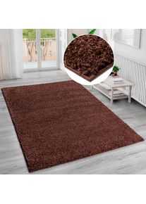 Hochflor-Teppich »Shaggy Soft« rechteckig 30 mm Höhe gewebt, Uni Farben, besonders weich und kuschelig, Kundenliebling , braun , Bruno Banani ,...