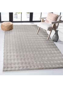 Teppich »Cloud« rechteckig 13 mm Höhe kuscheliger Wohnzimmer Bubble Teppich , grau , the carpet , Obermaterial: 100% Polyester