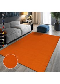 Sanat Teppich »UNI , auch als Läufer- und Rundgrössen erhältlich« rechteckig 13 mm Höhe robuster Kurzflorteppich, grosse Farbauswahl, Wohnzimmer, alle...