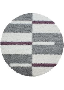 Hochflor-Teppich »Gala Shaggy 2505« rund 30 mm Höhe Wohnzimmer , lila , Ayyildiz Teppiche , Obermaterial: 100% Polypropylen