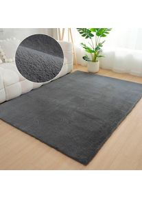 Bruno Banani, Fellteppich &raquo;Rabbit 2, Kunstfell Teppich, Modern&laquo; rechteckig 25 mm H&ouml;he Kaninchenfell-Haptik, sehr weich, Wohnzimmer, Schlafzimmer, 