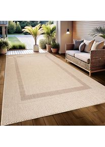 my home, my home Teppich &raquo;Venedig Bord&uuml;re auch als L&auml;ufer erh&auml;ltlich&laquo; rechteckig 3 mm H&ouml;he In- und Outdoor geeignet, Sisal-Optik, Wetterfest & UV-