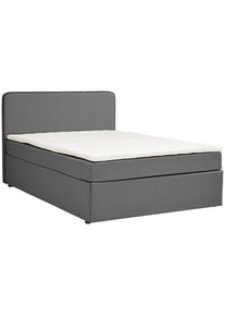 P & B Boxbett , Grau , Holz , H2 , 140x200 cm , Schlafzimmer, Betten, Boxspringbetten