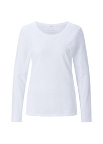 LANIUS Damen-Longsleeve Rundhals Wei&szlig; 38
