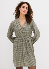 Blusenkleid aus Baumwoll-Mix in gr&uuml;n, Gr&ouml;sse 40, bonprix