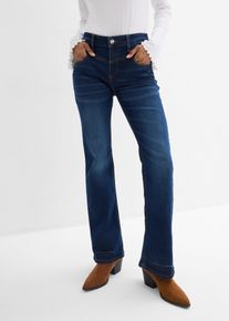 Bootcut Jeans Mid Waist Stretch in blau, Grösse 50, 98% Baumwolle, bonprix