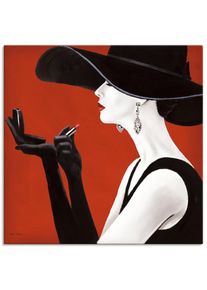 Leinwandbild »Hut ab II« Frau 1 Stk. tlg. als Leinwandbild, Poster, Wandaufkleber in verschied. Grössen , rot , Artland