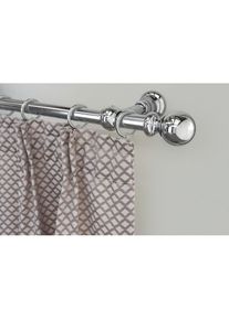 Garesa, Garesa Gardinenstange &raquo;ANDREA&laquo; &Oslash; 20 mm 1 l&auml;ufig-l&auml;ufig Wunschmassl&auml;nge Vorhanggarnitur, verl&auml;ngerbar, Endknopf Kugel lang, mit Ringen, 
