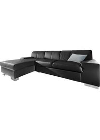 Ecksofa »Star, zeitlose Formensprache, elegante Optik, Breite 248cm, L-Form« wahlweise mit Bettfunktion , schwarz , DOMO collection