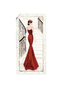 Wandbild »Die schöne in Rot« Frau 1 Stk. tlg. als Leinwandbild, Poster, Wandaufkleber in verschied. Grössen , rot , Artland