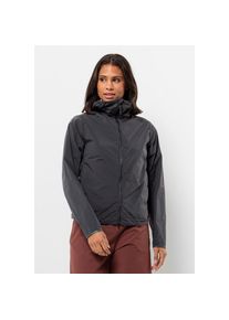 Jack Wolfskin , Damen , Fahrradjacke »BIKE COMMUTE WIND JKT W« mit Kapuze , grau , 2 Hüfttaschen, Innentasche