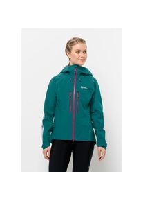 Jack Wolfskin , Damen , Fahrradjacke &raquo;MOROBBIA 3L JKT W&laquo; mit Kapuze , gr&uuml;n , 2 Brusttaschen