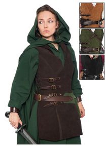 Jubón De Cuero Con Hebillas - Cazadora