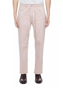 Drykorn DEGER Jogpants mit Tunnelzug in Leinen-Mix in pink, Größe 32x34