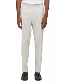 Drykorn AJEND-SK Konfektionierte Slim Fit Hose in Leinen-Woll Mix in grau, Größe 54